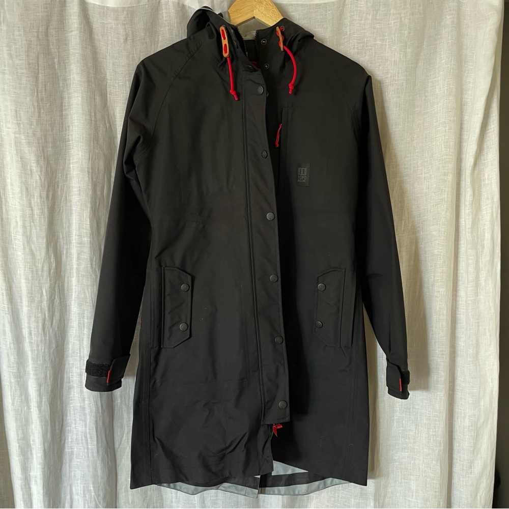 Topo Raincoat Tech Trench 3L, Black, Small